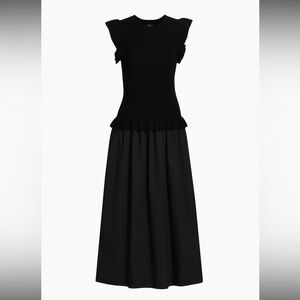 Rails Black Ruffle Sleeve Maxi Dress